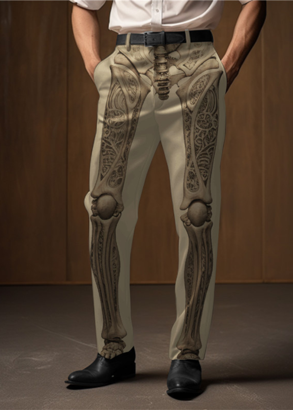 Álvaro | Pantalones góticos punk con calaveras para hombre – perfectos para Halloween