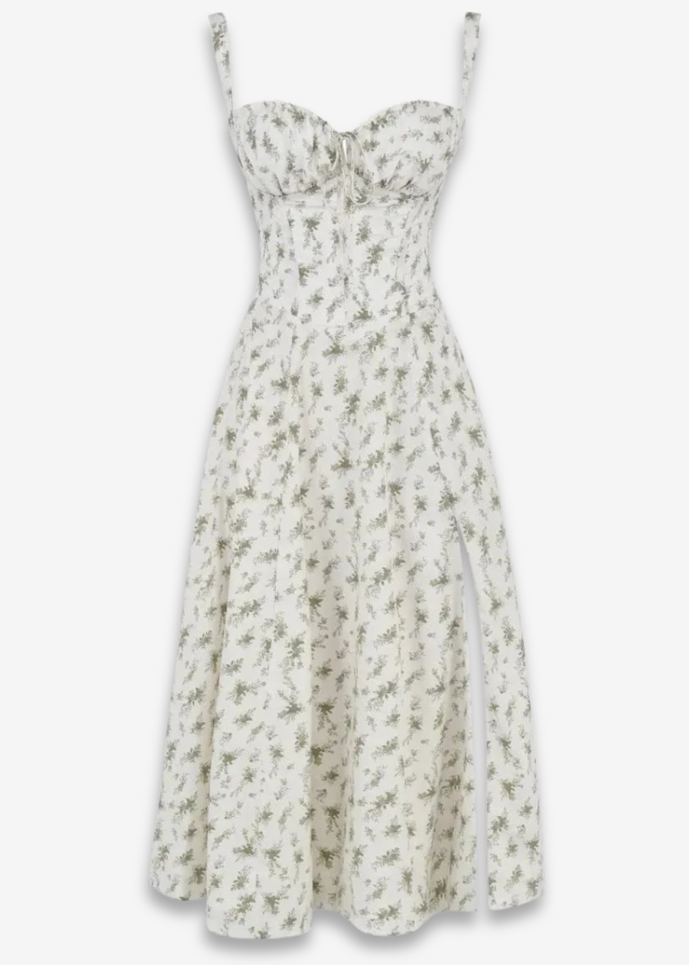 Lucia | vestido floral con bustier y cintura marcada