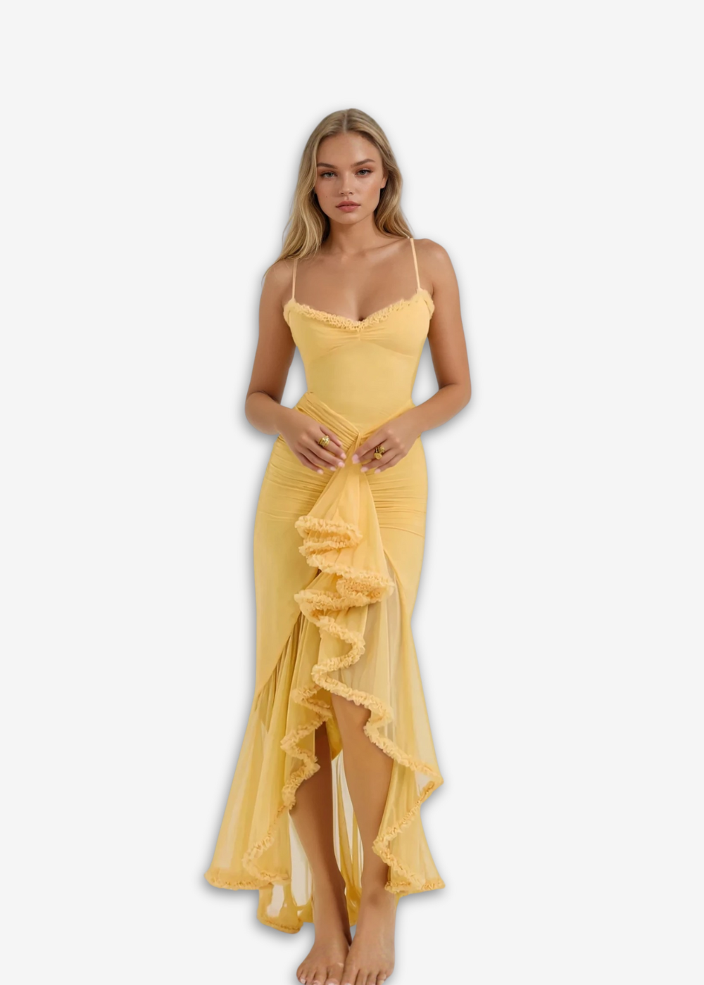 Rosa | encantador vestido con volantes