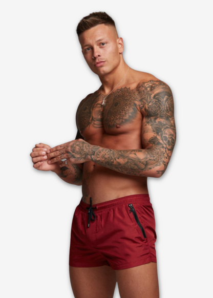 Short de baño con bolsillos con cremallera