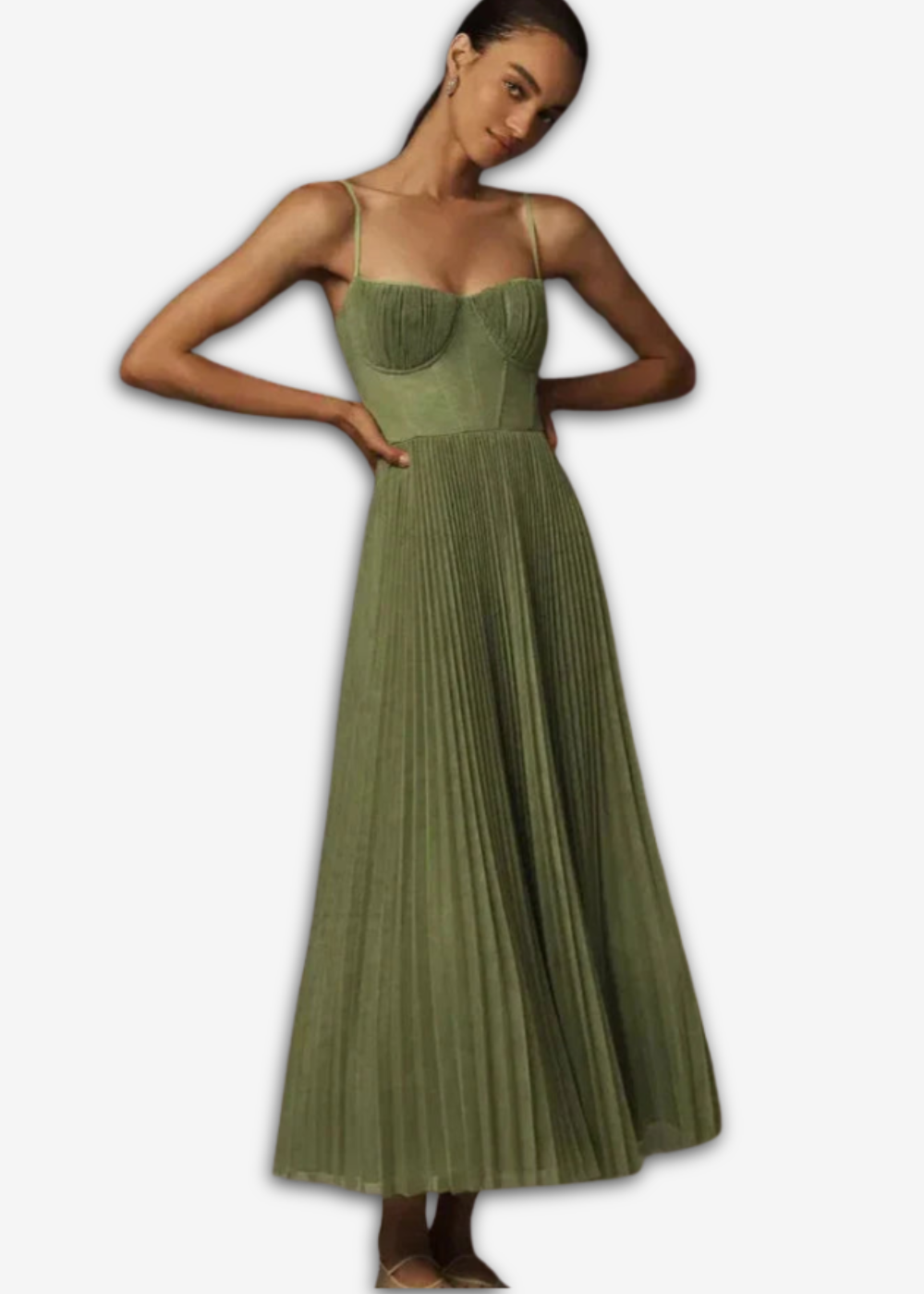 Vestido midi  | verde