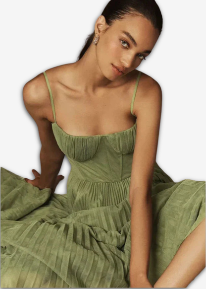 Vestido midi  | verde