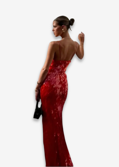 Sofia | vestido largo largo con lentejuelas