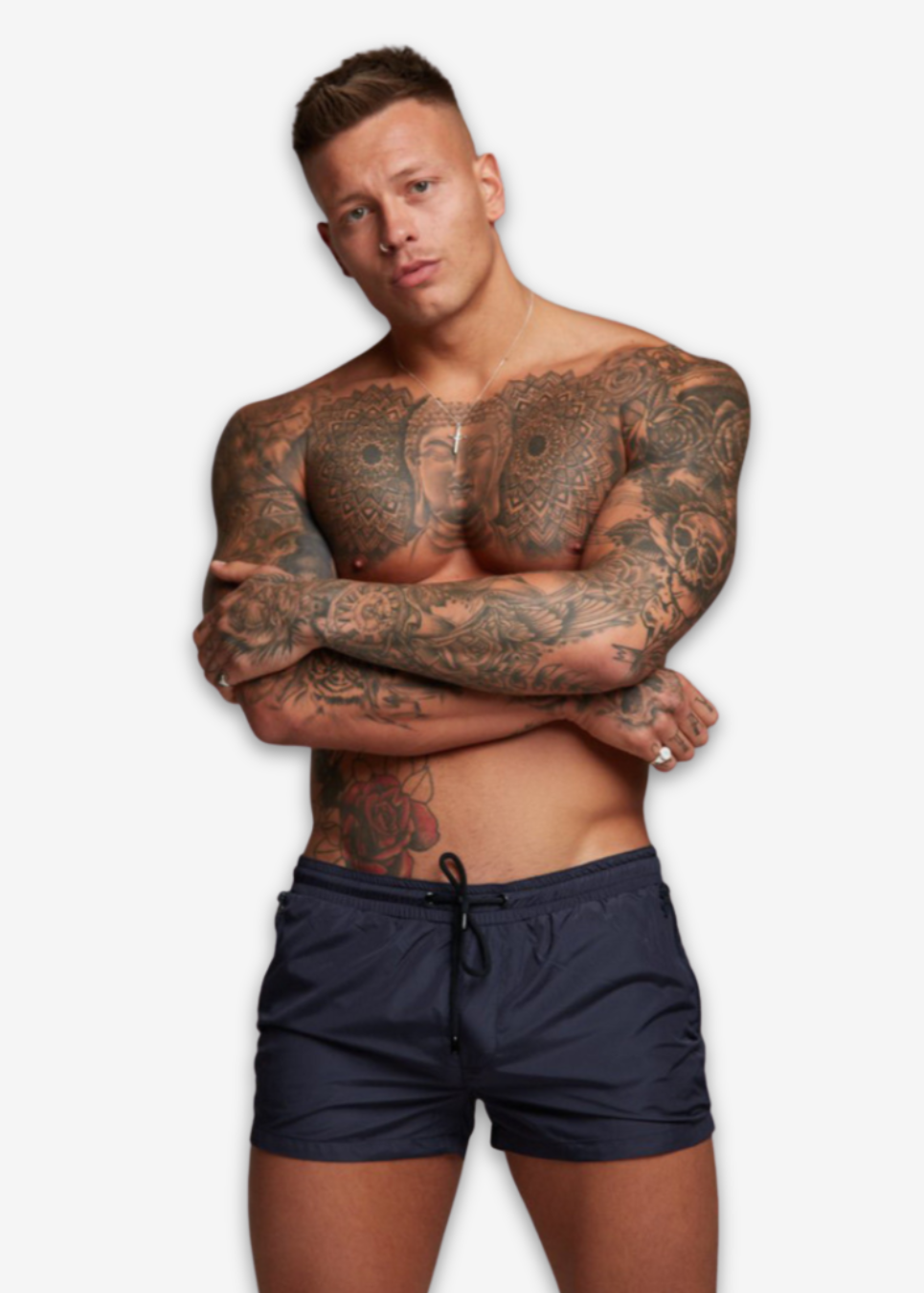 Short de baño con bolsillos con cremallera