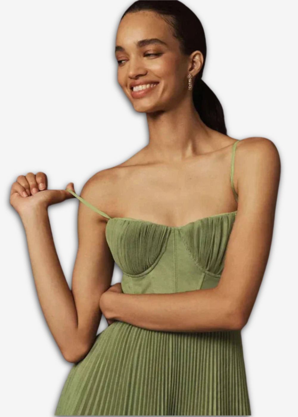 Vestido midi  | verde