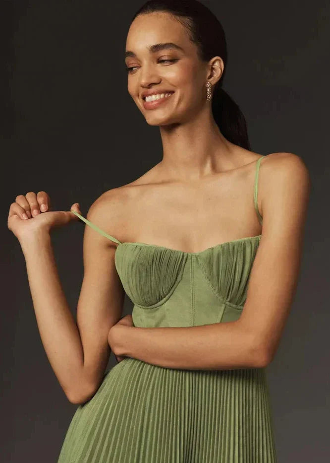 Vestido midi  | verde