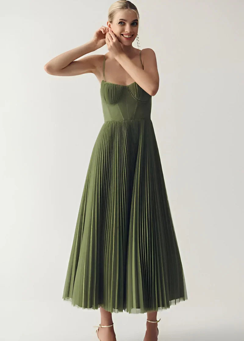 Vestido midi  | verde