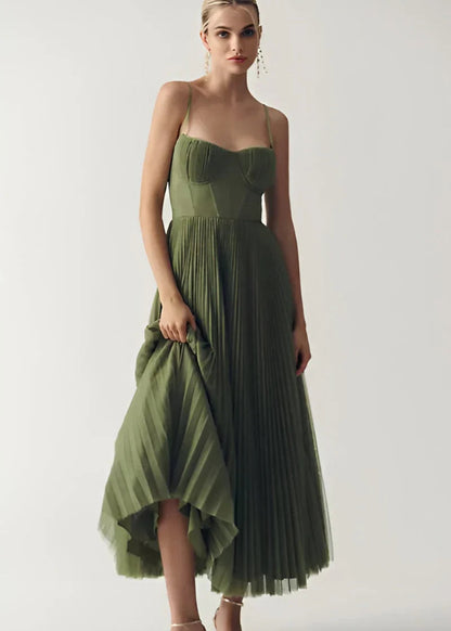 Vestido midi  | verde