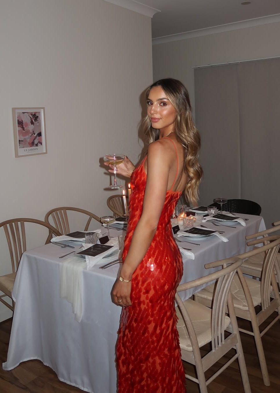 Sofia | vestido largo largo con lentejuelas