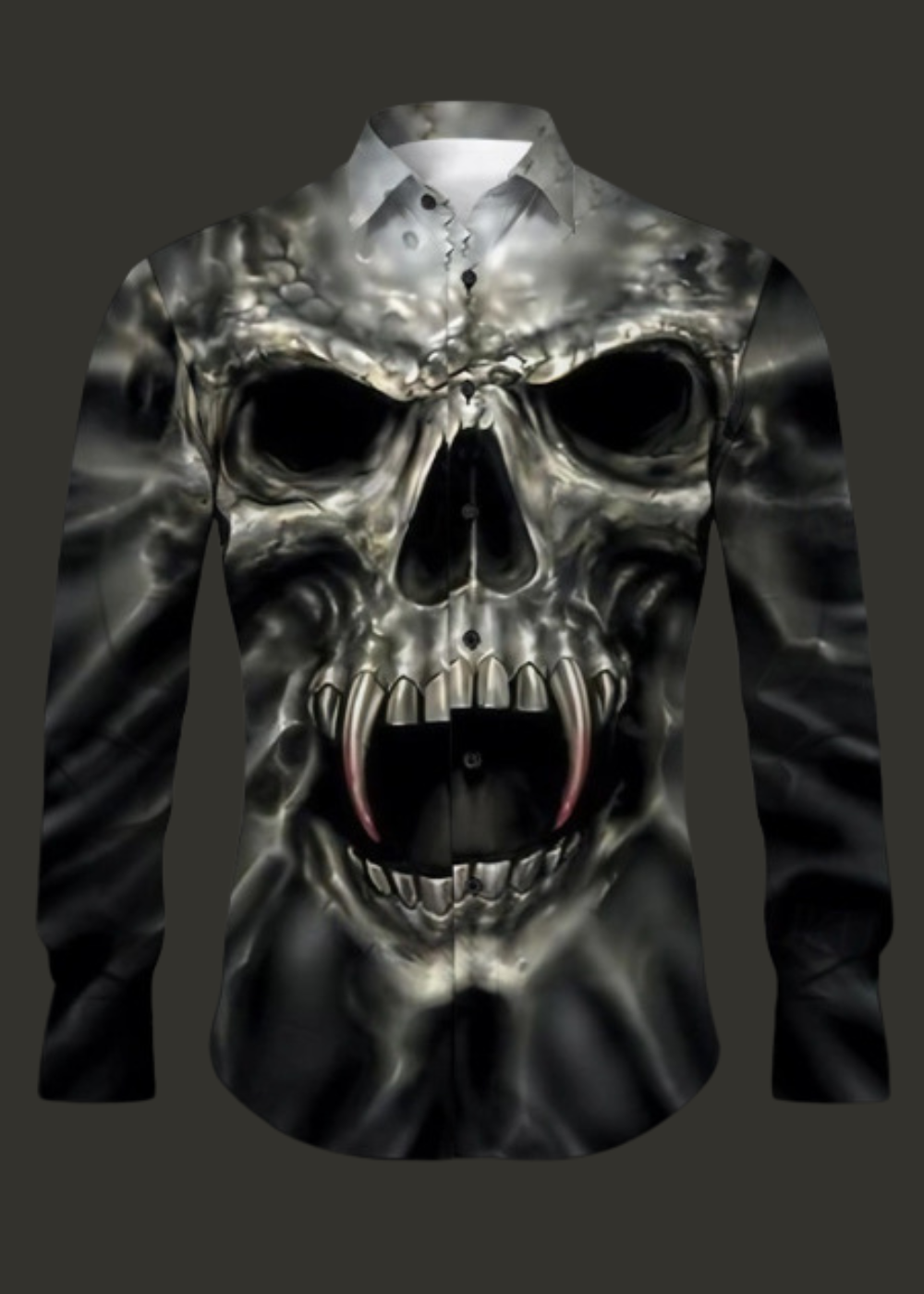 Diego | Camisa calavera gótica de Halloween para hombre