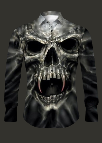 Diego | Camisa calavera gótica de Halloween para hombre