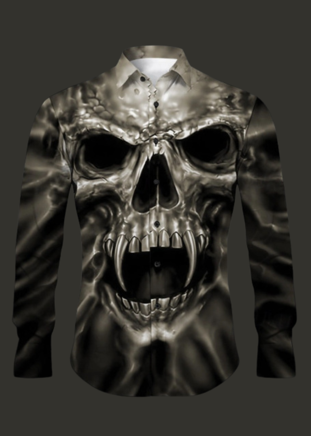 Diego | Camisa calavera gótica de Halloween para hombre
