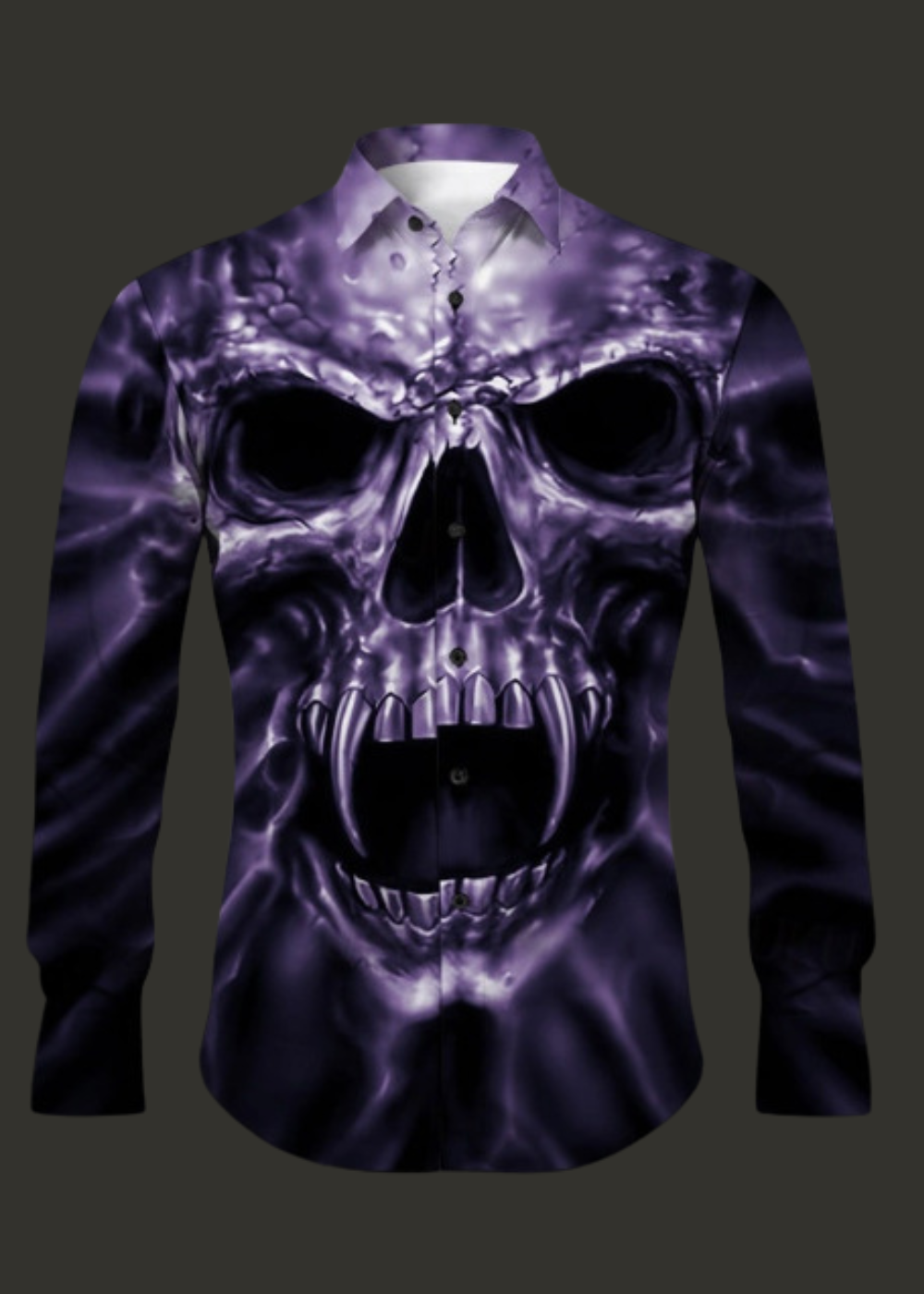 Diego | Camisa calavera gótica de Halloween para hombre