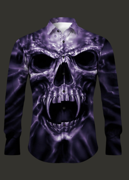 Diego | Camisa calavera gótica de Halloween para hombre
