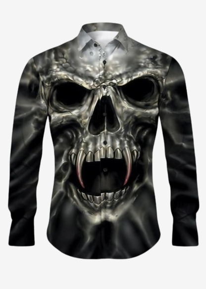 Diego | Camisa calavera gótica de Halloween para hombre