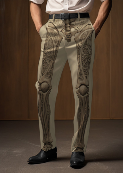 Álvaro | Pantalones góticos punk con calaveras para hombre – perfectos para Halloween