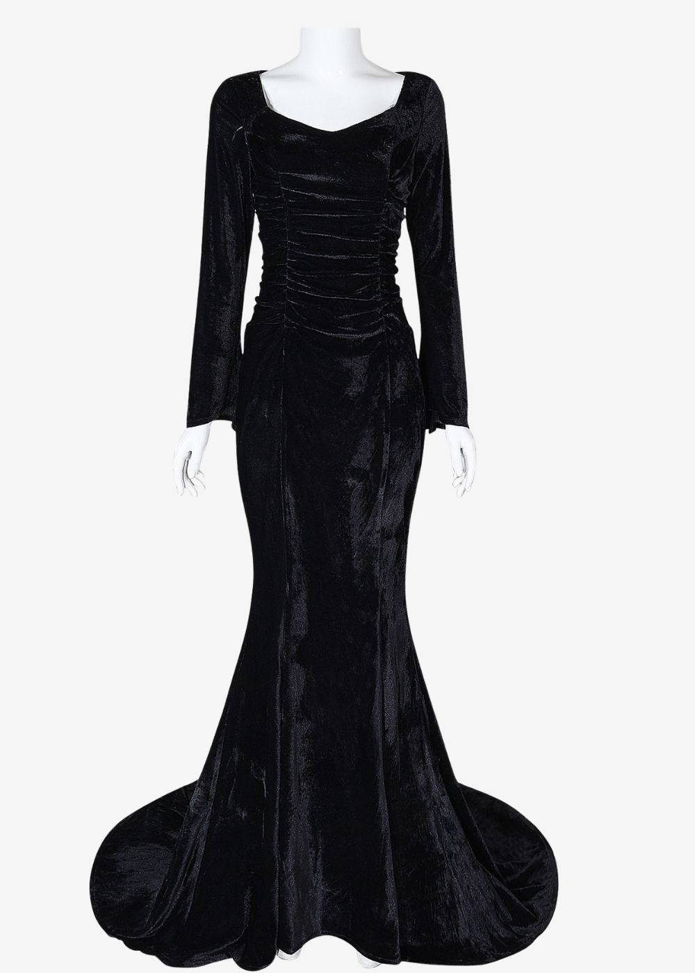 Luna | Vestido Gótico Steampunk estilo Morticia Addams para Halloween y Fiestas